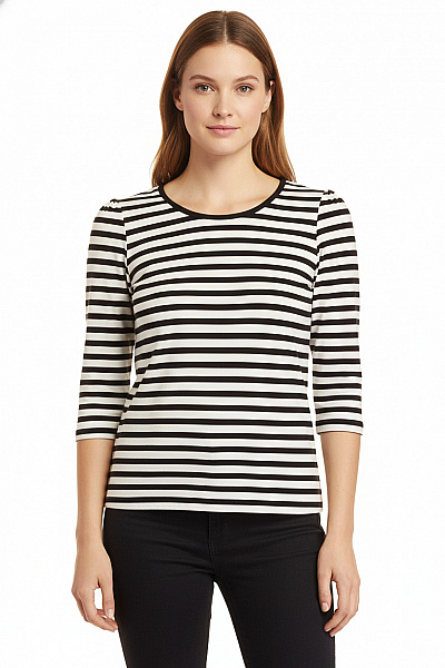 Gina Tricot Dámské Tričko S Potiskem Černobílé Vel. M