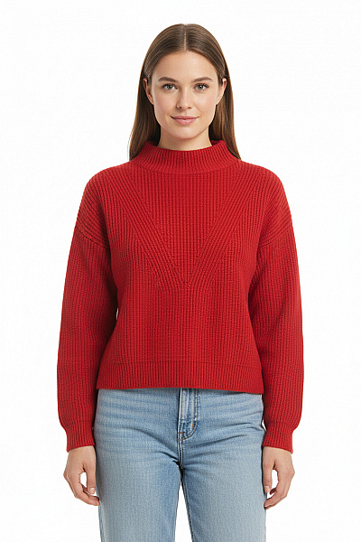 S.OLIVER Dámský Rolák Vlněný Červený Vel. S