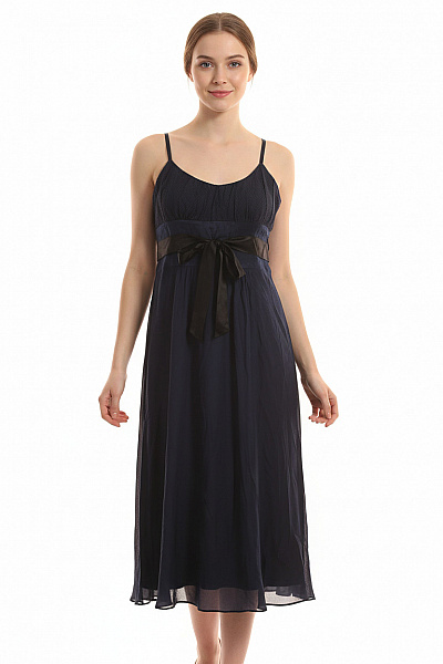 Společenské  Šaty Hedvábné Modré SAND Vel. 36