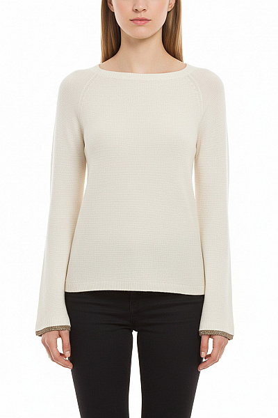 Dámský Pulovr Kašmírový Bílý FABIANA FILIPPI Vel. XS