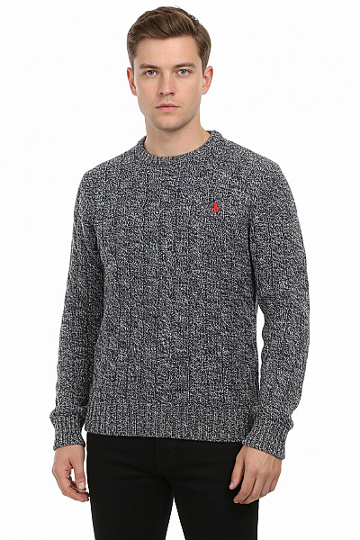 Pánský Svetr Se Vzorem Modrý Ralph Lauren Second Hand Vel. S