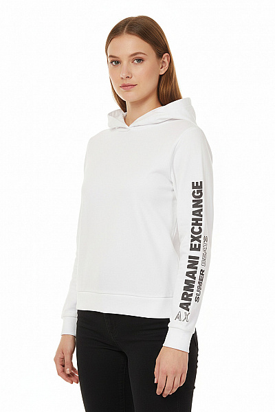 Dámská Mikina Bílá ARMANI Second Hand Vel. M