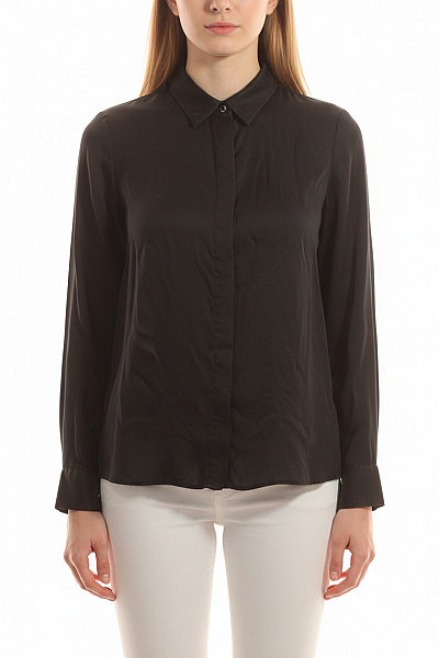 NOTSHY Společenská Dámská Košile Hedvábná Černá Vel. S