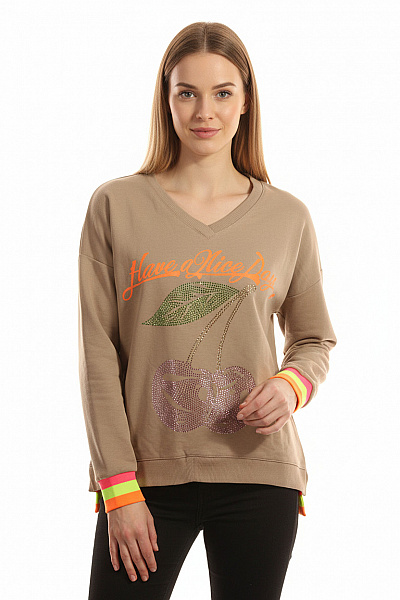 Dámská Mikina Bez Zapínání Hnědá Miss Goodlife Vel. S