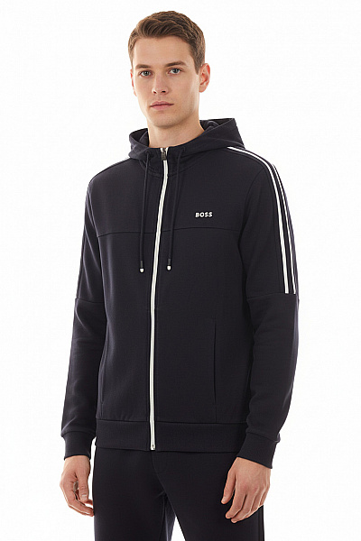 Pánská Mikina Na Zip Černá Hugo Boss Second Hand Vel. S