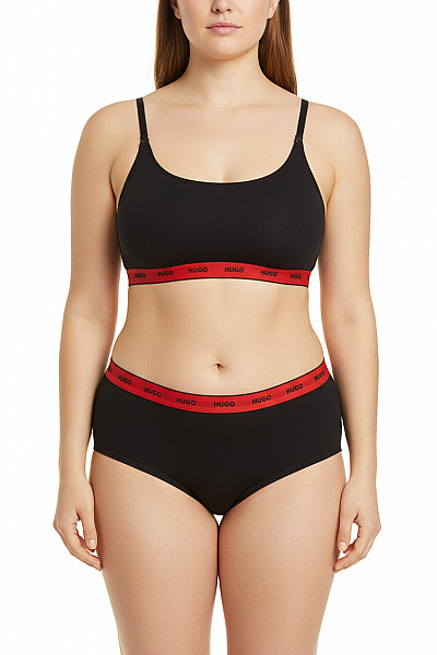 Hugo Boss černé Bavlněné Sportovní Podprsenkové Top Hladké Vel. XXL