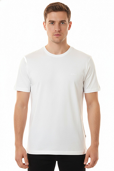 Hugo Boss Jednoduché Pánské Tričko Bílé Vel. M