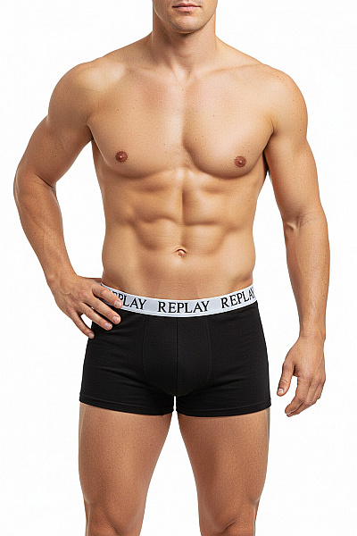 REPLAY Pánské Spodní Prádlo Bavlněné Černé