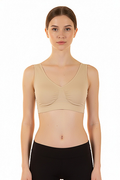 Intimidea Dámská Sportovní Podprsenka Béžová Polyamidová Vel. 4XL