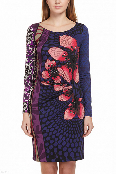  Šaty S Ozdobami Barevné DESIGUAL Vel. M