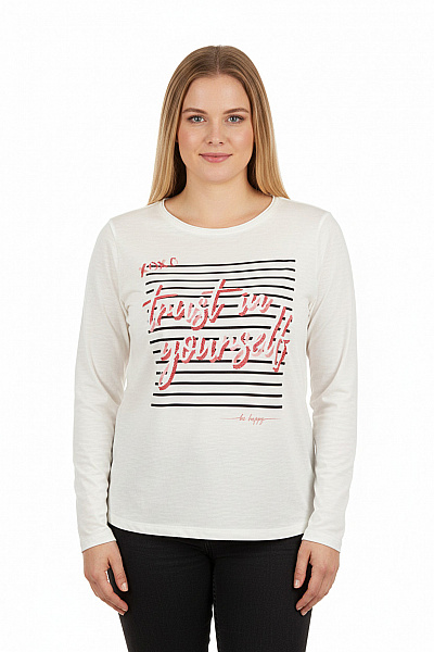 Dámské Tričko Bílé CECIL Vel. XXL