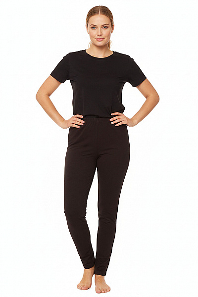 Dámské Legíny Černé Second Hand Vel. M