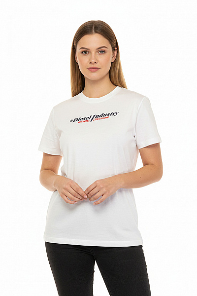 DIESEL Dámské Tričko S Potiskem Bílé