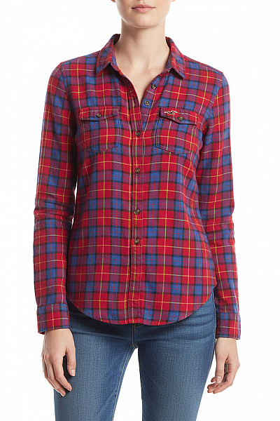 Hollister Kostkovaná Dámská Košile Barevná Second Hand Vel. XS