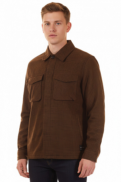 Krátký Pánský Kabát Vlněný Hnědý Scotch & Soda Vel. L