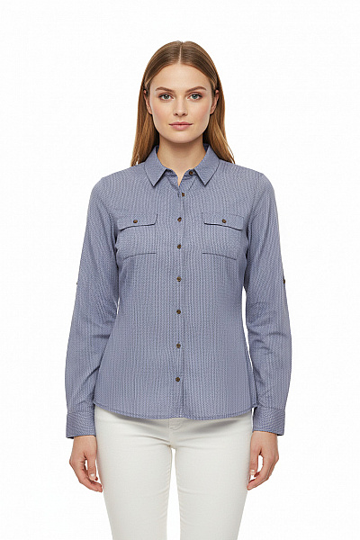 Vzorovaná Dámská Košile Modrá Next