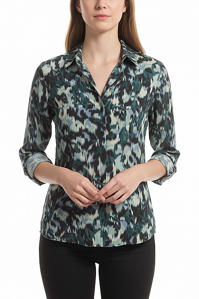 Dámská Košile Modrá MANGO Second Hand Vel. XS