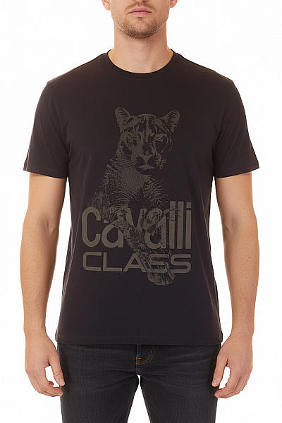 Pánské Tričko Modré Roberto Cavalli Second Hand Vel. XXL