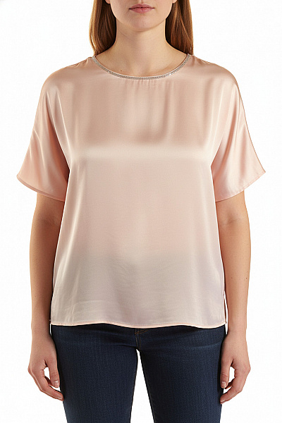 GERRY WEBER Jednoduché Dámské Tričko Růžové