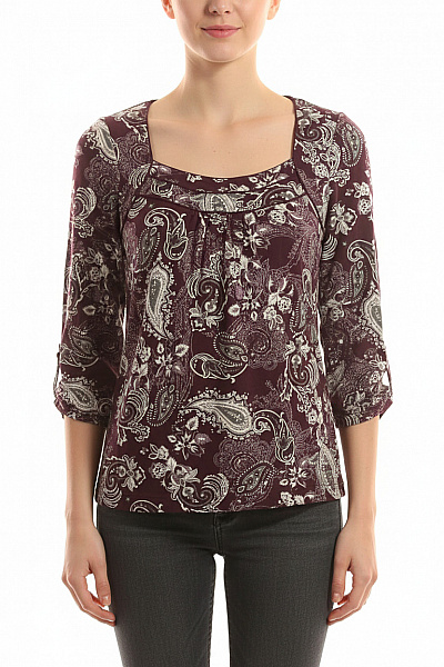 S.OLIVER Dámské Tričko S Potiskem Fialové