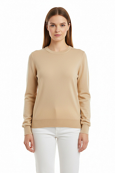 Dámský Pulovr Vlněný Béžový HACKETT Vel. L