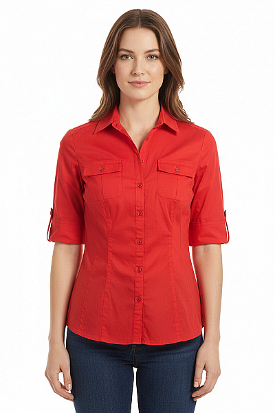 Letní Dámská Košile Červená MANGO Vel. M