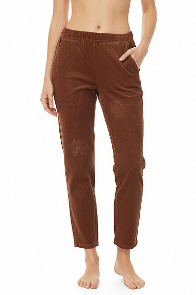 COMMA Dámské Kalhoty Rovné Hnědé Vel. 34