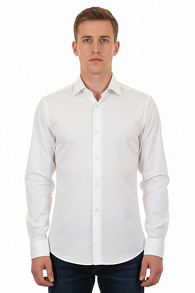 JOOP! Pánská Bílá Košile S Dlouhým Rukávem Elegantní Vypasovaná Business Vel. 40