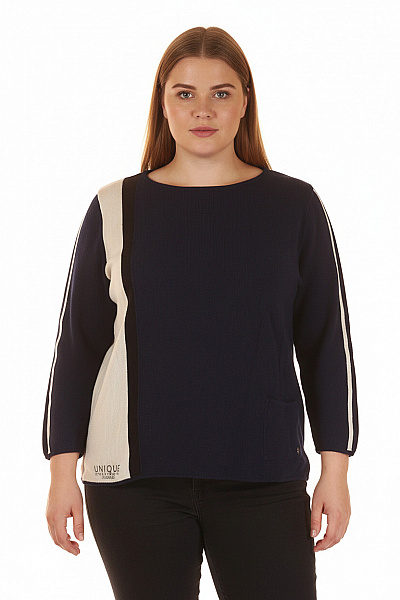 Dámský Svetr Modrý Monari Vel. 44