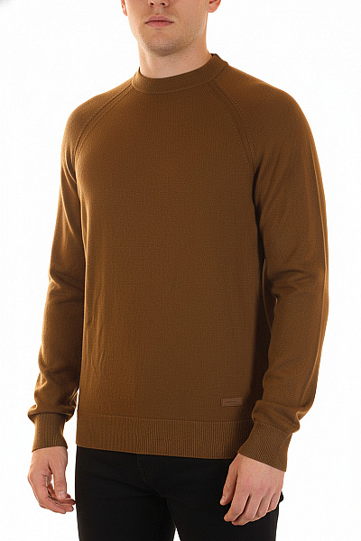 Pánský Svetr Vlněný Hnědý Calvin Klein Vel. XL