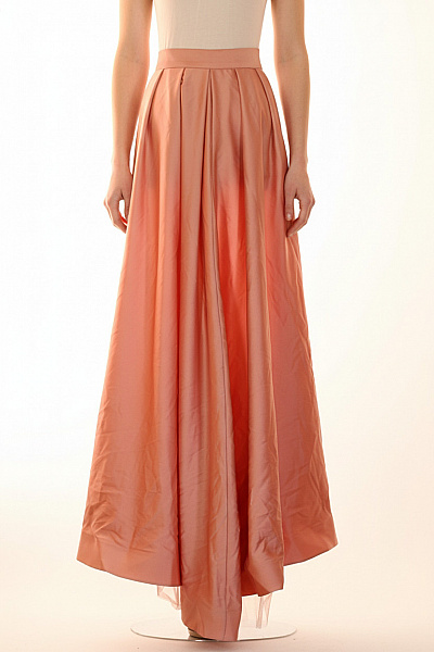 Dlouhá Růžová Plisovaná Společenská Sukně S Vysokým Pasem Vel. 42