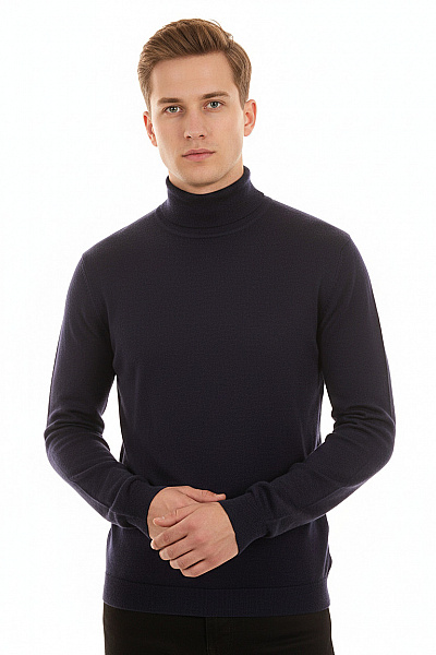 BALDESSARINI Pánský Svetr Vlněný Modrý Vel. S