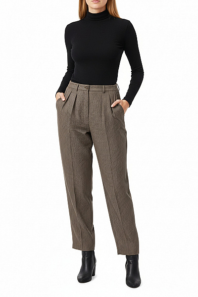 COMMA Dámské Kalhoty Vlněné Šedé Vel. 36