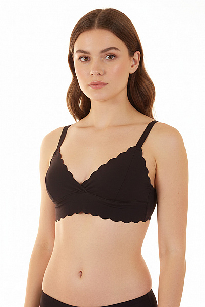 Dámská Podprsenka Braletová Hladká Hnědá Vel. S