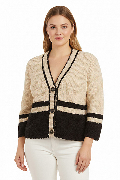 Dámský Cardigan Černobílý MARCCAIN Vel. N5
