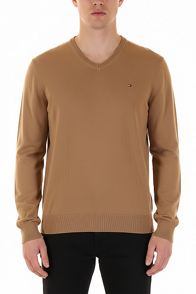 TOMMY HILFIGER Pánský Svetr Hnědý Vel. M