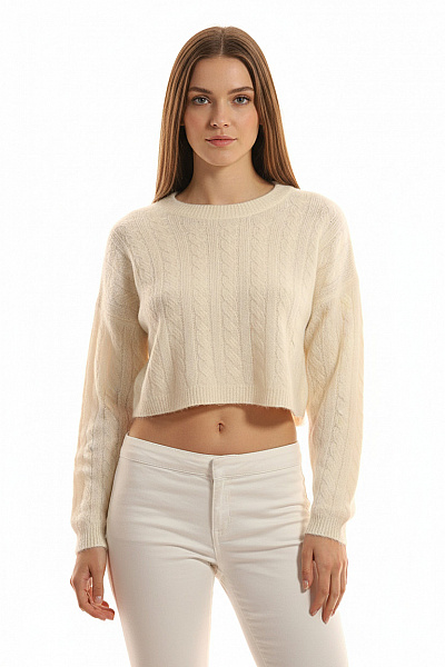 Dámský Pulovr Kašmírový Bílý Second Hand Vel. XS