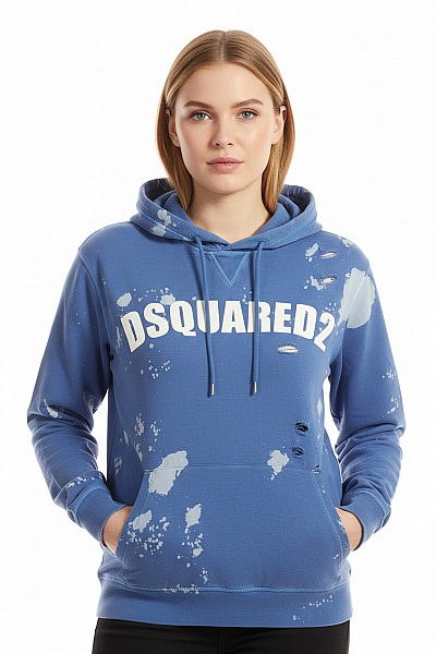 Dámská Mikina Bez Zapínání Modrá Dsquared2 Vel. M