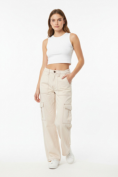 Dámské Kalhoty Béžové BDG Vel. 27/32