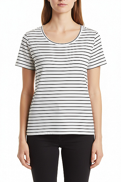 LTB Dámské Tričko Černobílé Second Hand Vel. S