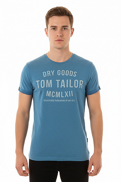 Pánské Tričko S Potiskem Modré TOM TAILOR Vel. S