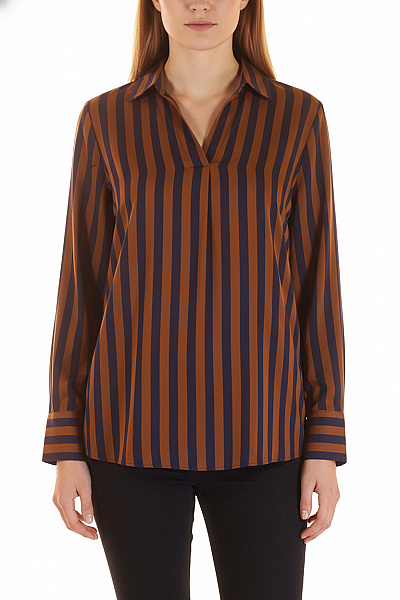 LOUIS And MIA Vzorovaná  Halenka Hnědá Vel. 40