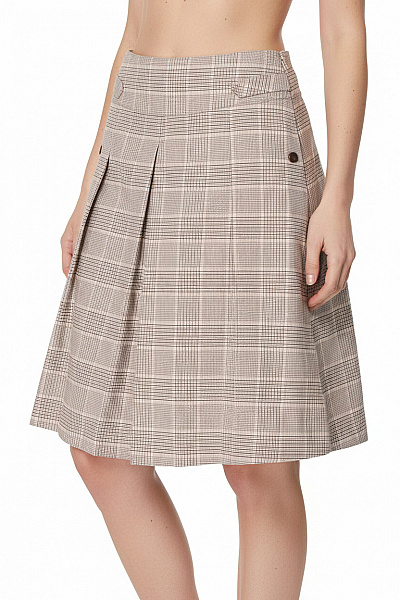 MANGO Kostkovaná  Sukně Černobílá Vel. 38