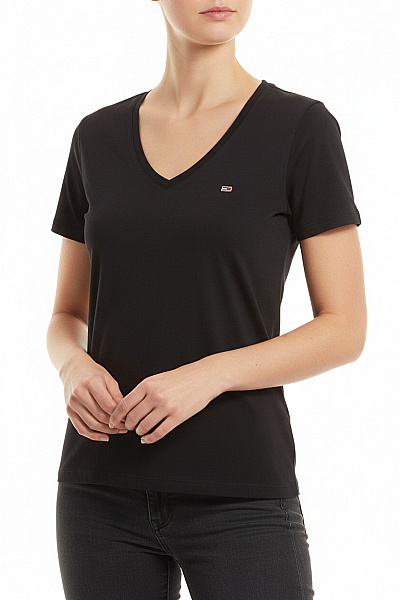 TOMMY HILFIGER Dámské Tričko Černé Vel. S