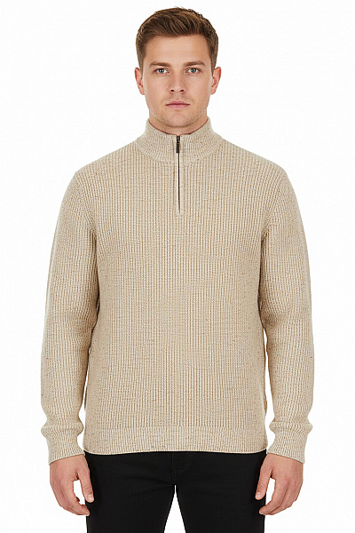 Pánský Svetr Béžový Boston Brothers Second Hand Vel. L