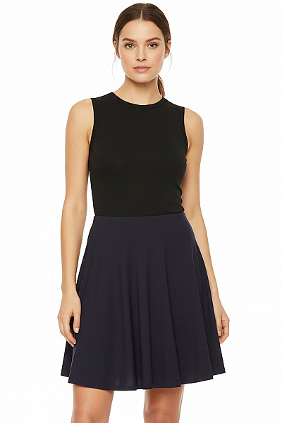 SECOND FEMALE  Sukně áčková Modrá Second Hand Vel. M