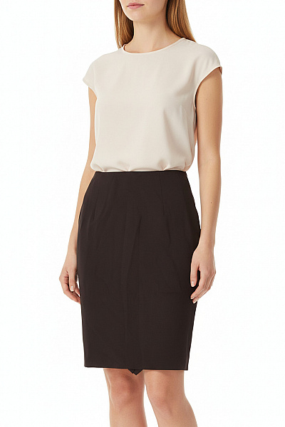 Hugo Boss Sukně Vlněná Černá Vel. 34