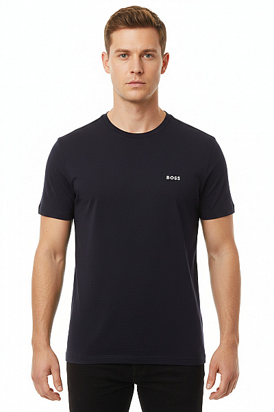 Jednoduché Pánské Tričko Modré Hugo Boss Second Hand Vel. L