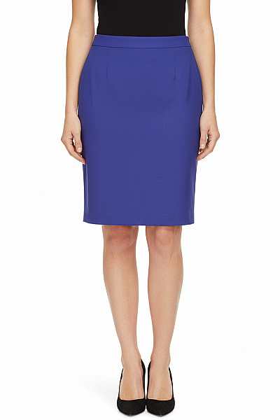 J.CREW Balonová  Sukně Vlněná Modrá