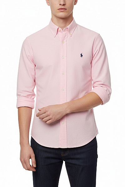 Ralph Lauren Pánská Košile Jednobarevná Růžová Vel. S